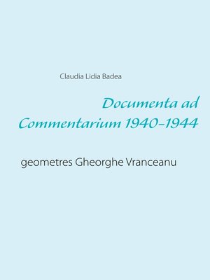 cover image of Documenta ad Commentarium 1940-1944